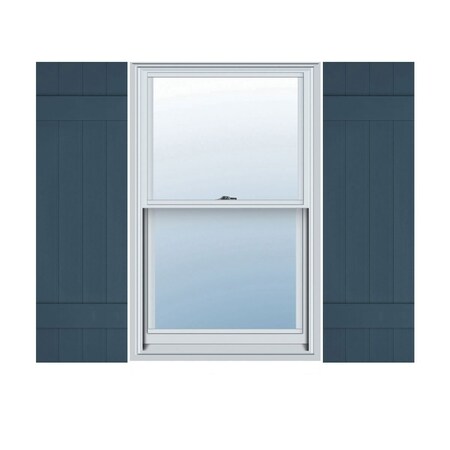 Ekena Millwork 14 in. W x 51 in. H Builders Edge, 2 Batten, Board-n-Batten Shutters, 036 - Classic Blue, PR 080140051036